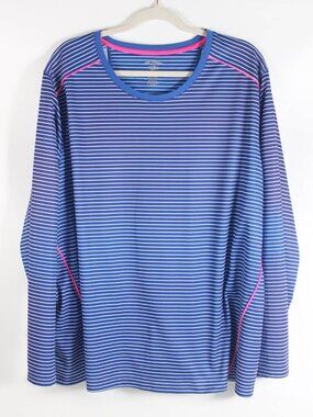 Reel Legends Freeline Blue White Stripe Performance Top 3X